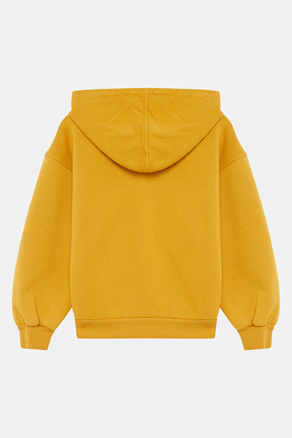 Sarı Relax Kalıp Bisiklet Yaka Çocuk Sweatshirt 2