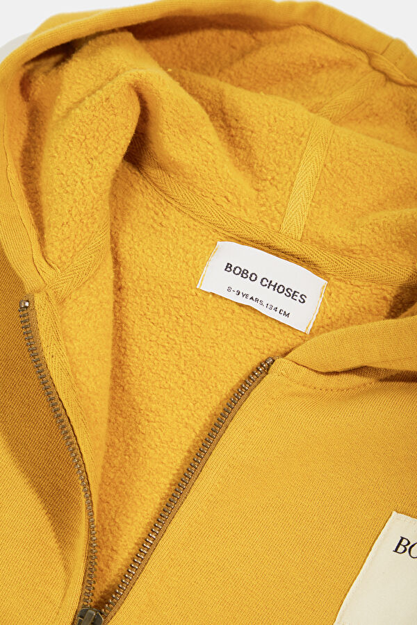 Sarı Relax Kalıp Bisiklet Yaka Çocuk Sweatshirt 3