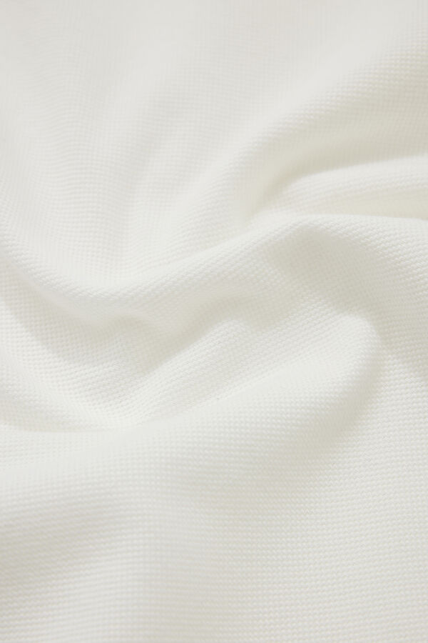 Ecru Polo Neck T-Shirt 4