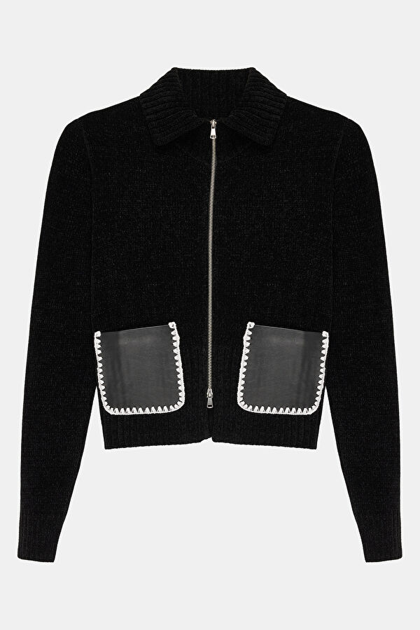 Black Knit Women's Cardigan
