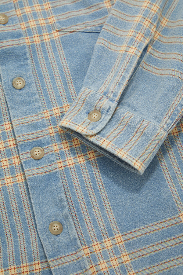Relax Fit Light Blue Men's Shirt 5