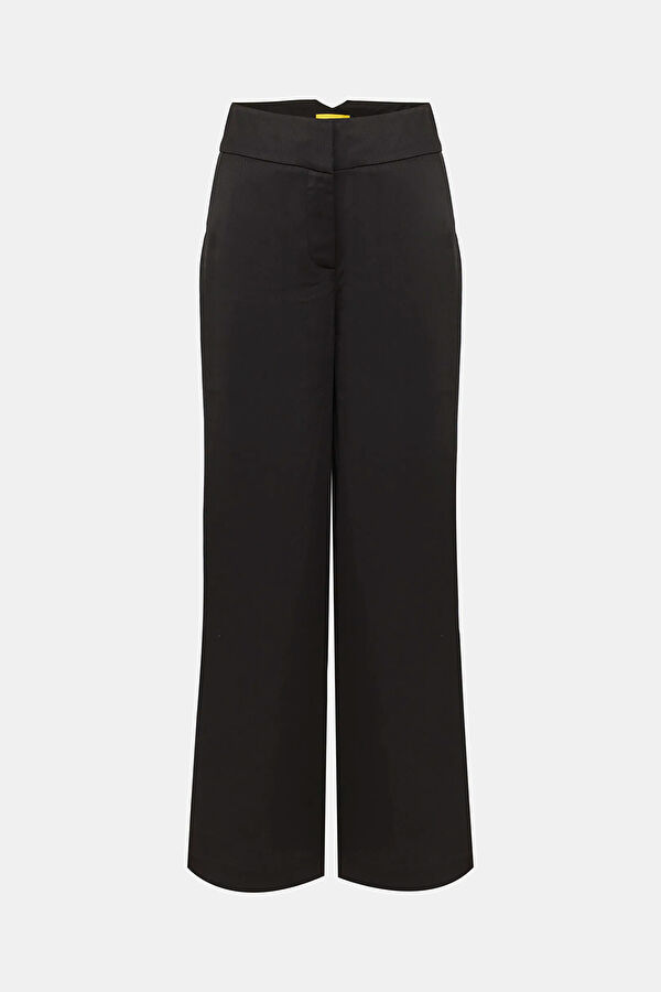 Black Straight Leg Women's Trousers