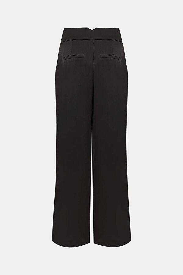Black Straight Leg Women's Trousers 2