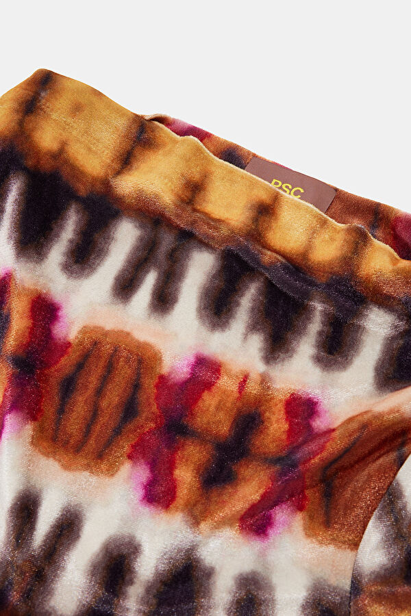 Çok Renkli Batik Midi Kadın Elbise 3