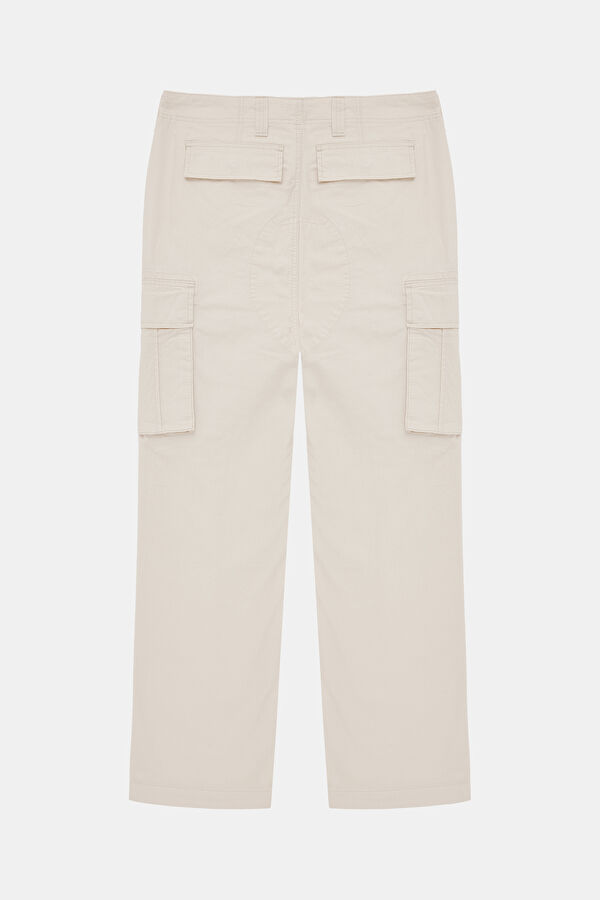Relax Fit Ecru Men's Trousers 4