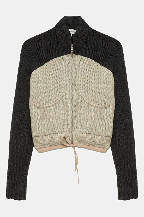 Multicolored Knit Women's Cardigan