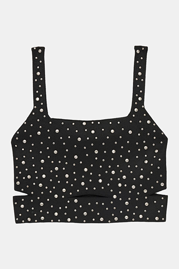 Black Strappy Women's Blouse