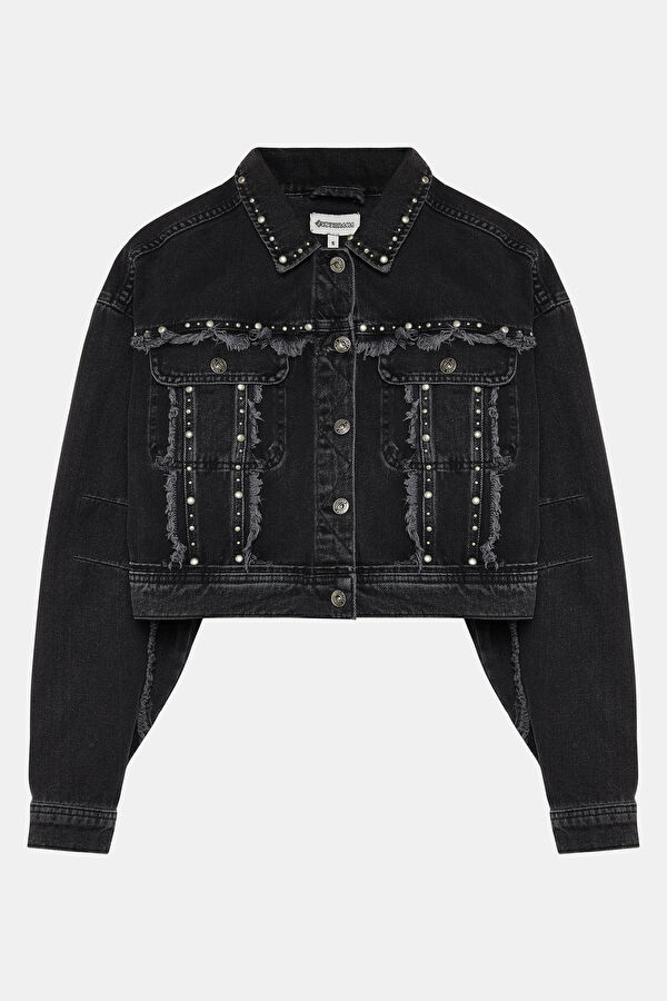 Gray Button Women's Jacket