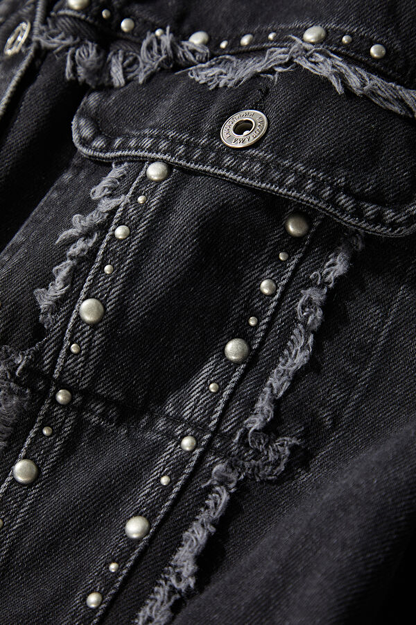 Gray Button Women's Jacket 4