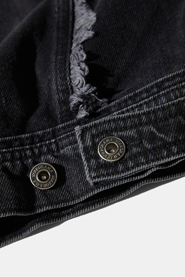 Gray Button Women's Jacket 5