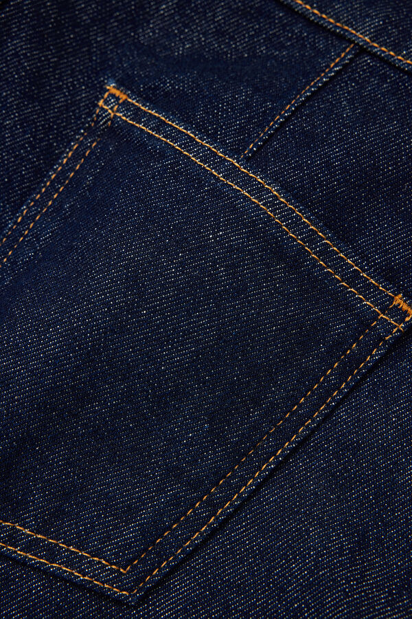 Dark Blue Straight Leg Women's Trousers 4