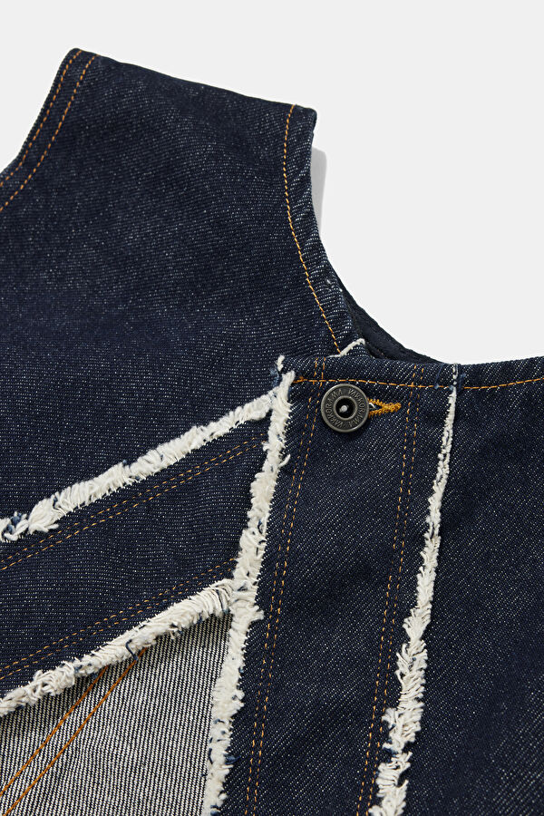 Dark Blue Sleeveless Women's Blouse 3