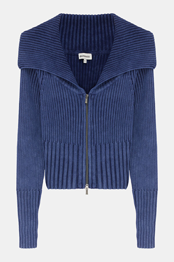 Navy Knit Women's Cardigan