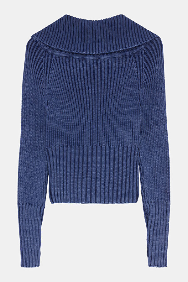 Navy Knit Women's Cardigan 2