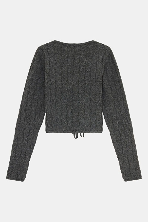 Anthracite Knit Women's Cardigan Cardigan 2