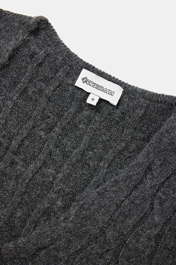 Anthracite Knit Women's Cardigan Cardigan 3