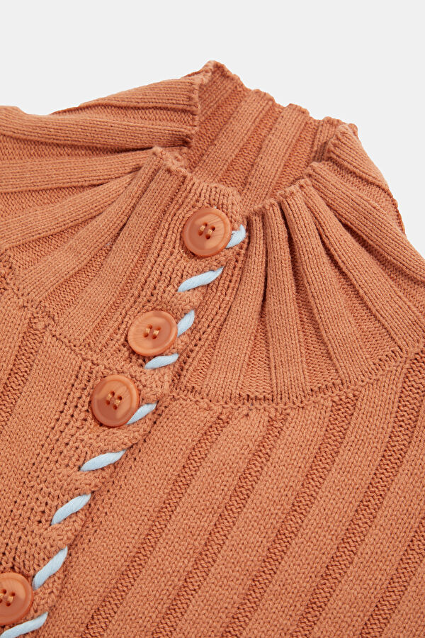 Salmon Knitted Women's Cardigan 3