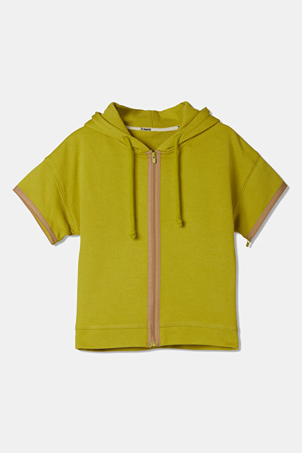 Kapüşonlu Açık Sarı Sweatshirt 3