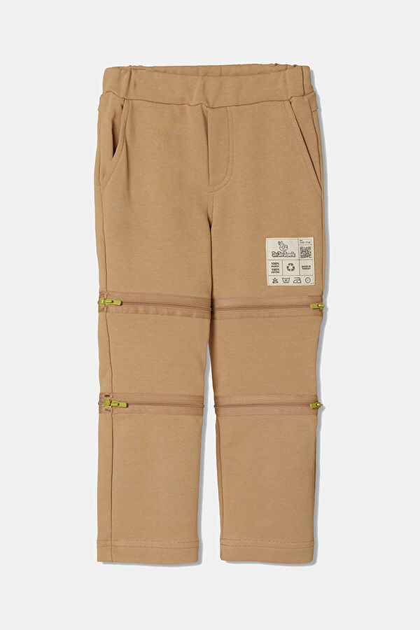 Dar Paça Bej Spor Pantolon