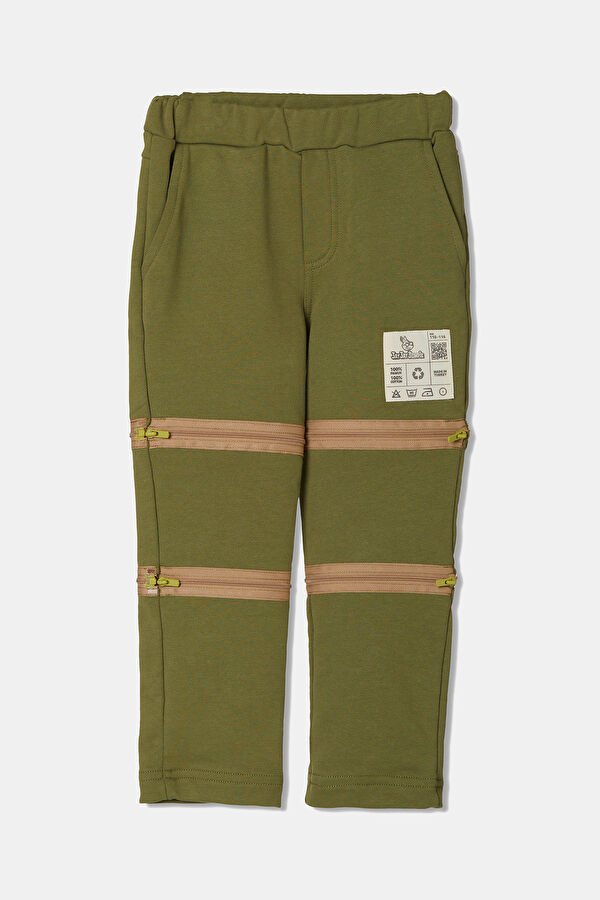 Skinny Leg Khaki Sports Trousers