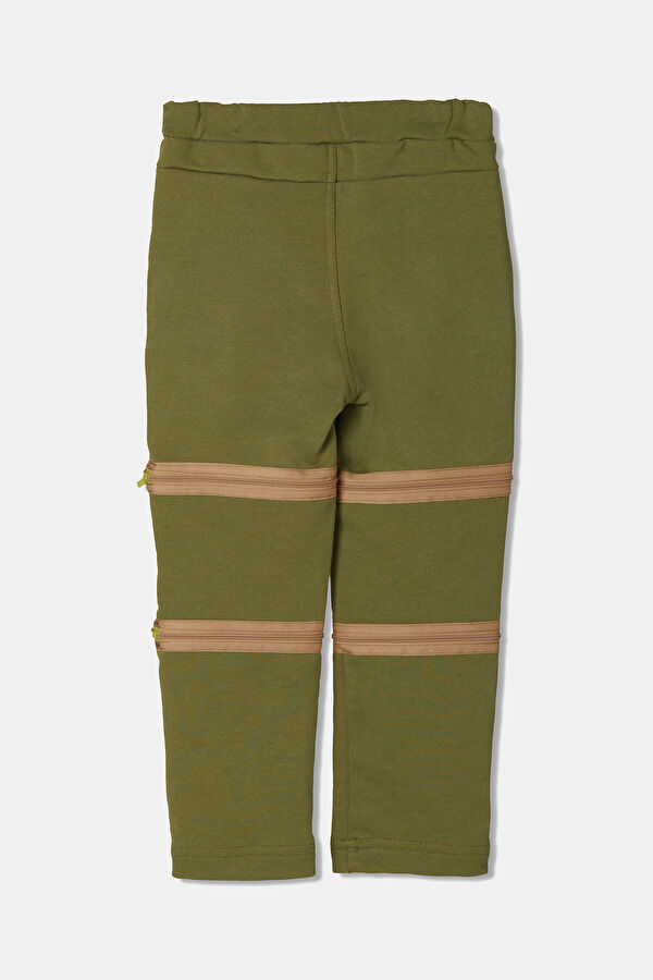 Skinny Leg Khaki Sports Trousers 2
