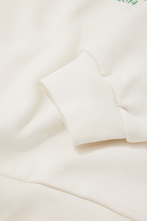 Krem Comfort Kapüşonlu Çocuk Sweatshirt 5