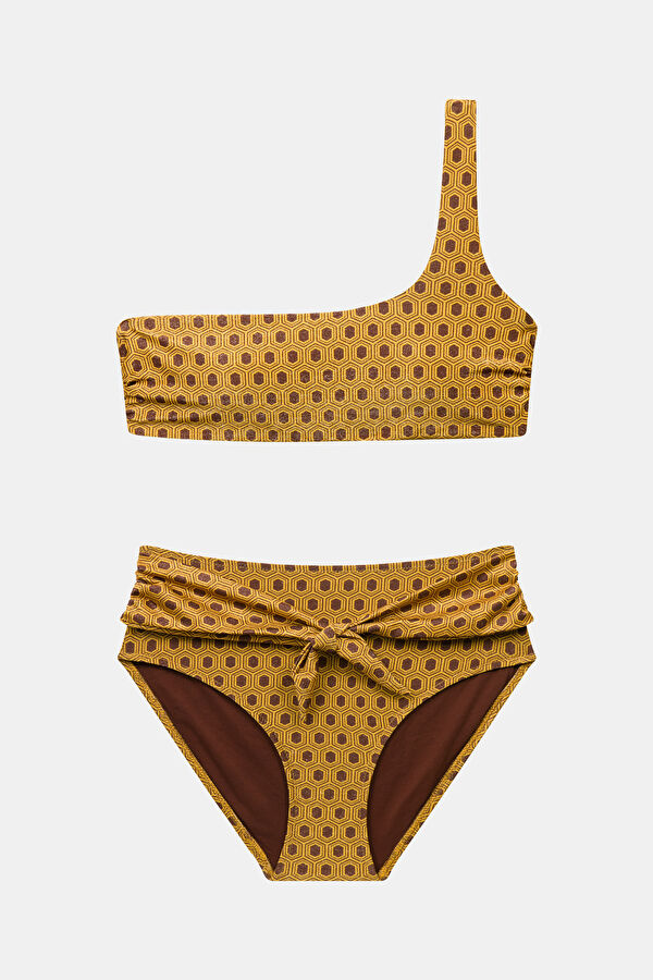 She's Whiskey in a Teacup Hardal Desenli Bikini