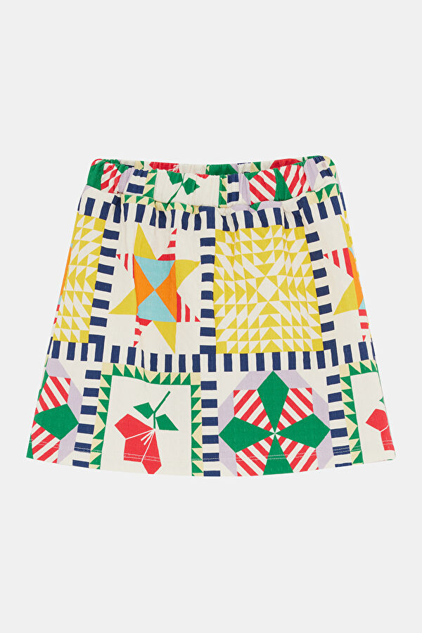Saks Patterned Kids Skirt