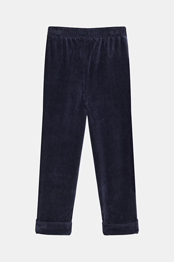 Navy Blue Straight Leg Women's Trousers 2
