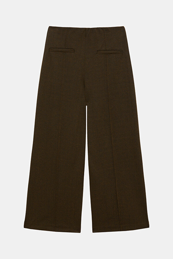 Dark Brown Women's Straight Leg Trousers 2