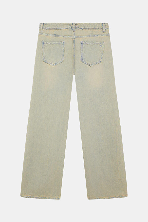 Light Blue Straight Leg Women's Trousers 2