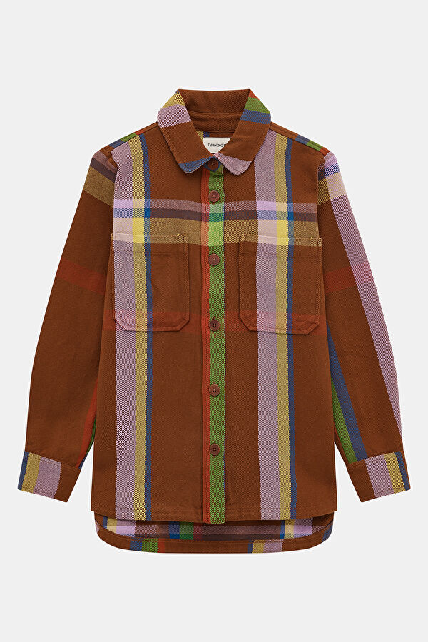 Women's Shirt with Tan Striped Pattern 3