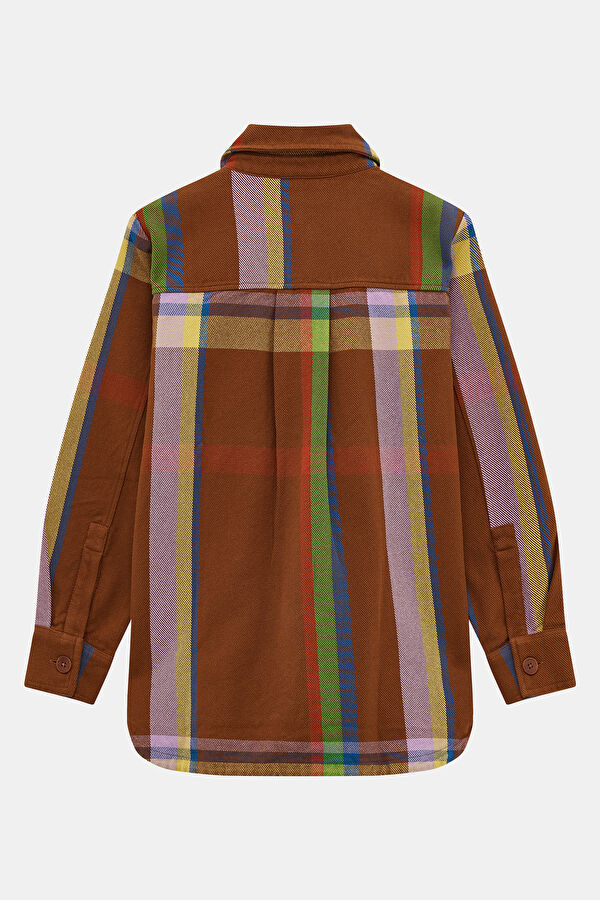 Women's Shirt with Tan Striped Pattern 4