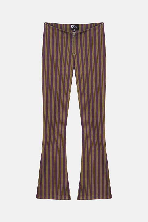 Slim Fit Coffee Straight Leg Women's Trousers 3