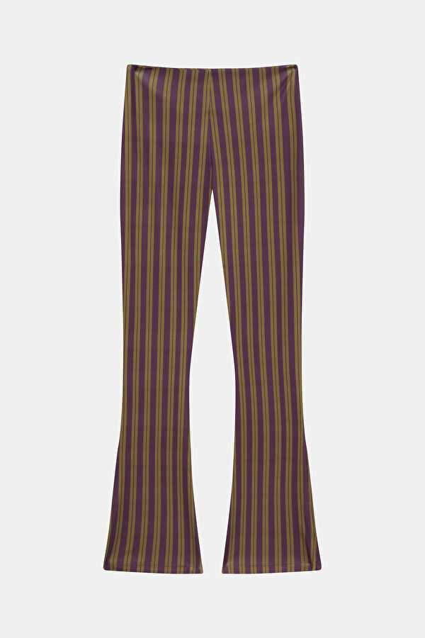 Slim Fit Coffee Straight Leg Women's Trousers 4