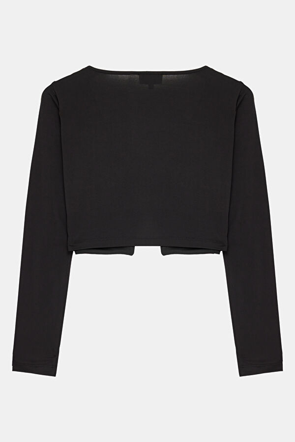 Black Long-Sleeved Women's Blouse 2