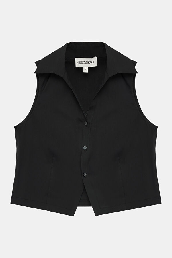 Black Sleeveless Women's Blouse
