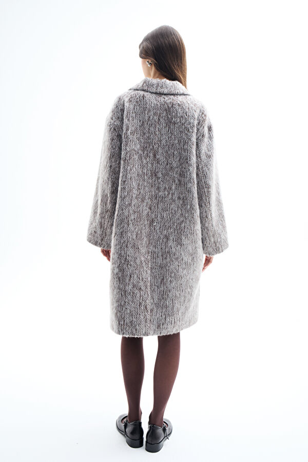 Grey Melange Women's Coat 2