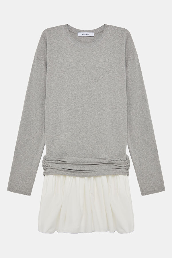 Grey Melange Mini Women's Dress