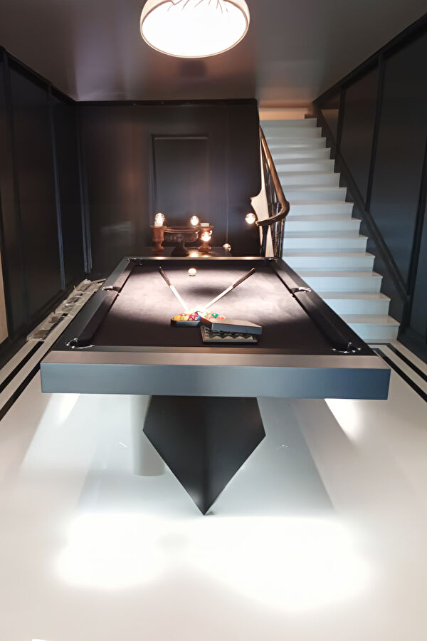 Bilardo Masası Seti Ahşap Ayaklı Siyah 2