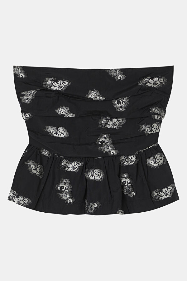 Marie Black Patterned Women's Blouse 3