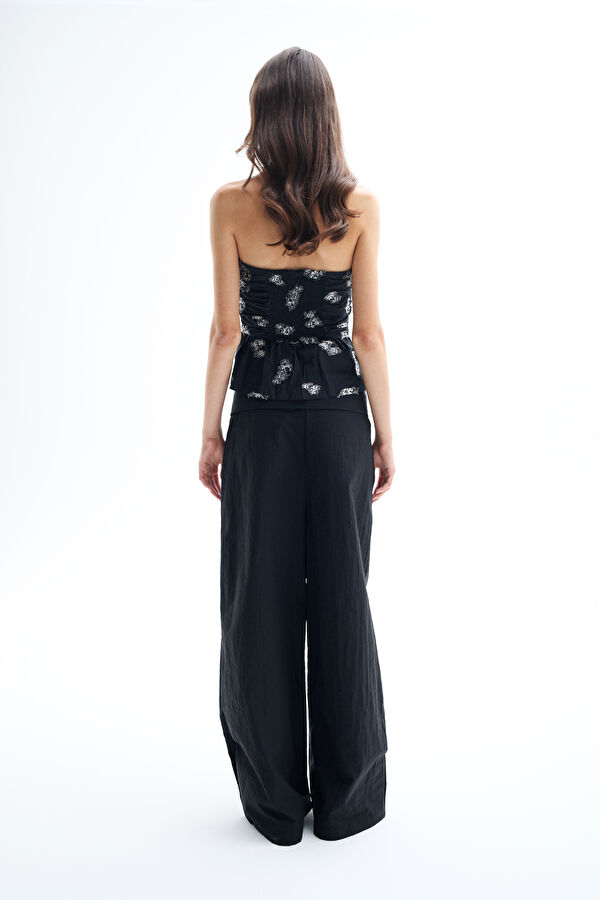 Marie Black Patterned Women's Blouse 2