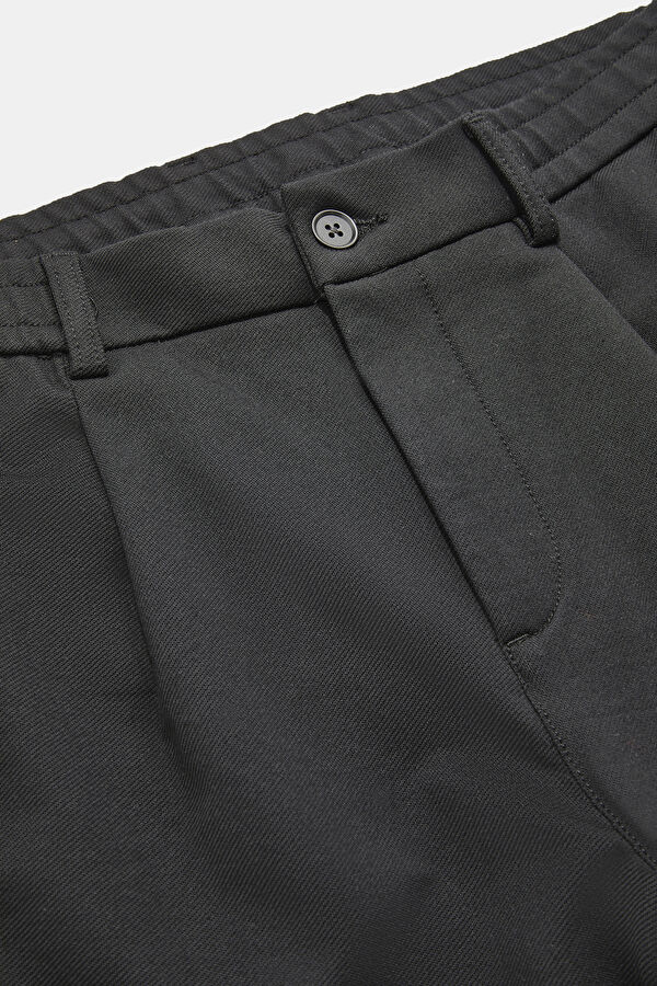 Black Straight Leg Men's Trousers 5
