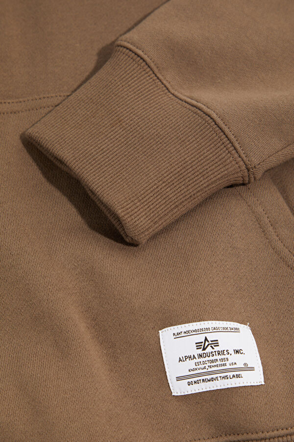 Açık Kahve Relax Kalıp Kapuşonlu Erkek Sweatshirt 4