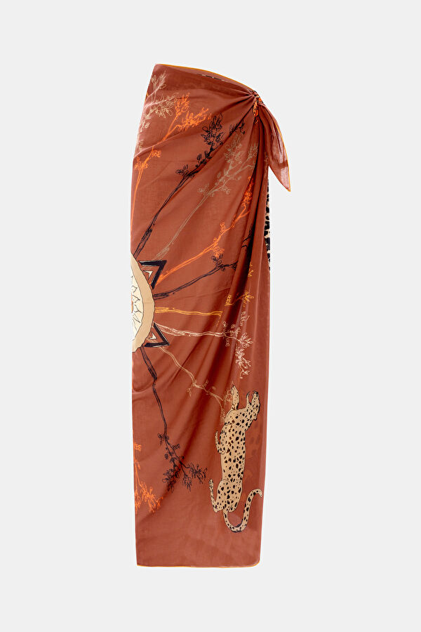 Brown Patterned Pareo