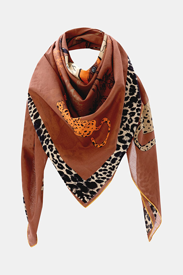 Brown Patterned Pareo 3