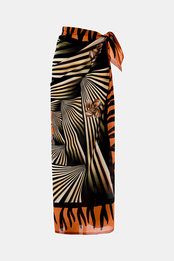 Black Patterned Pareo