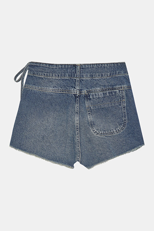 Blue Viscose Women's Skirt 2