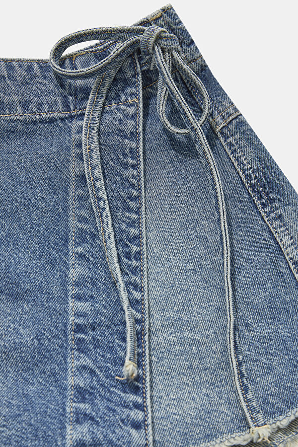Blue Viscose Women's Skirt 3