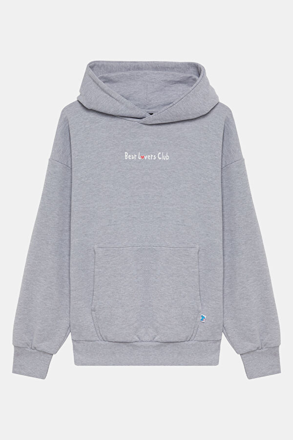 Turuncu Relax Kalıp Erkek Sweatshirt